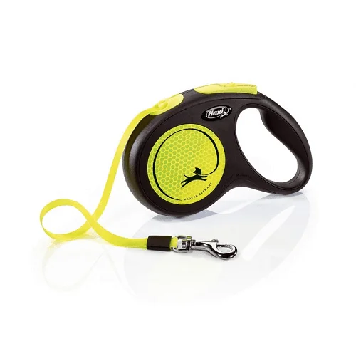 Retractable Leash - New Neon - M Tape 16 ft/5 m