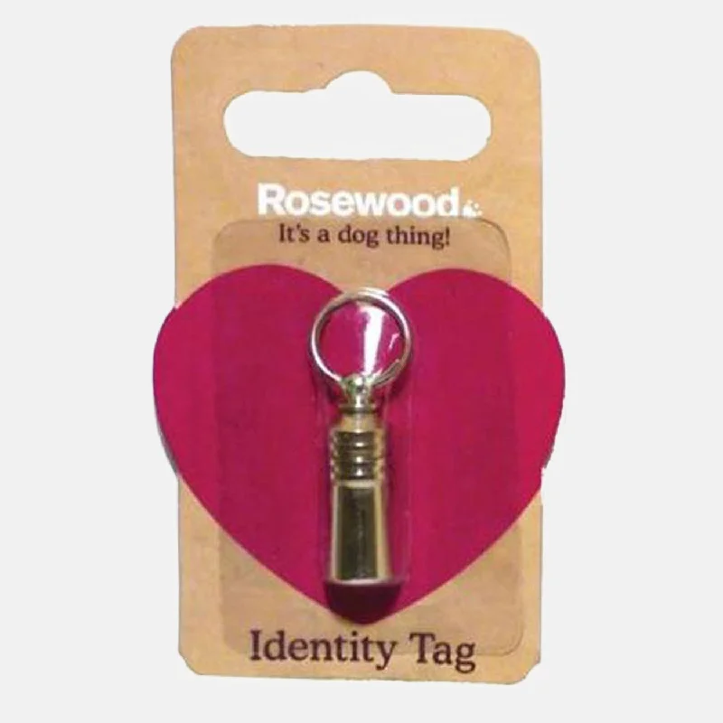 Rosewood Metal Pet Identity Tube