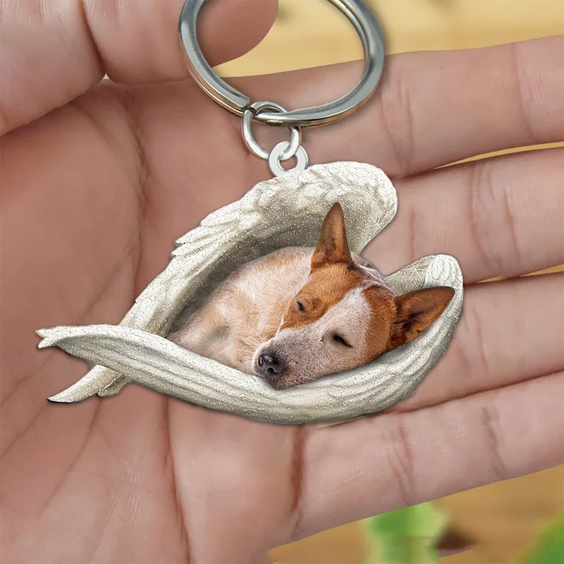 Sleeping Angel Acrylic Keychain Red Heeler SA158