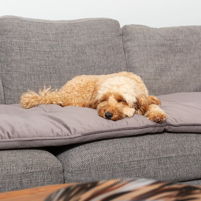 Sofa Topper in Silt Velvet by Lords & Labradors