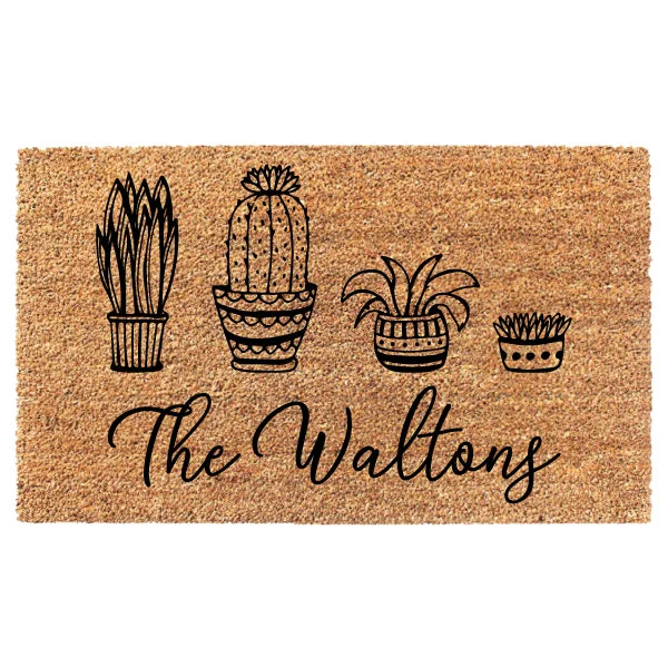 Succulents Custom Doormat