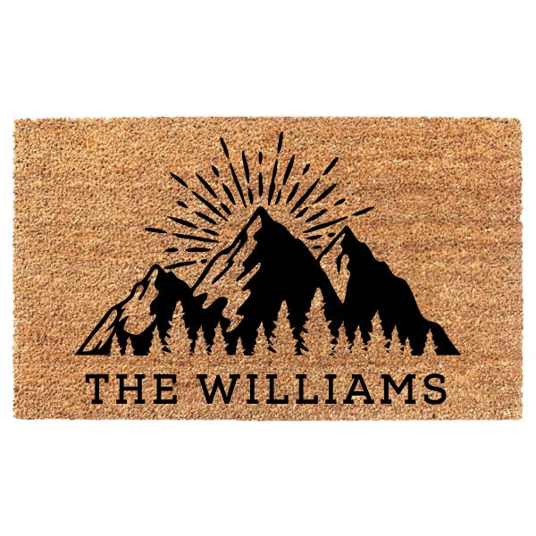 Custom Last Name Mountain Doormat