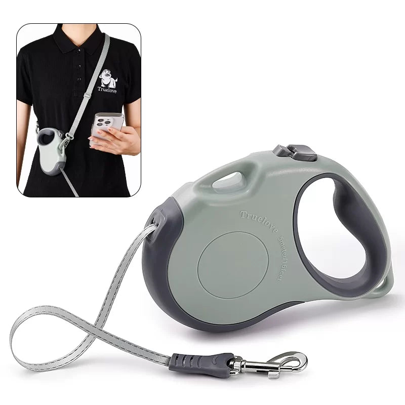 True Love Retractable Dog Leash TLL5001 - Suitable for Dogs up to 25 kg Gargoyle Green