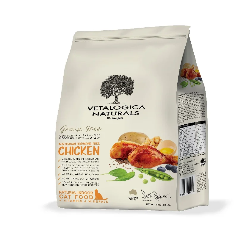 Vetalogica Naturals Grain Free Chicken Indoor Dry Cat Food 3kg