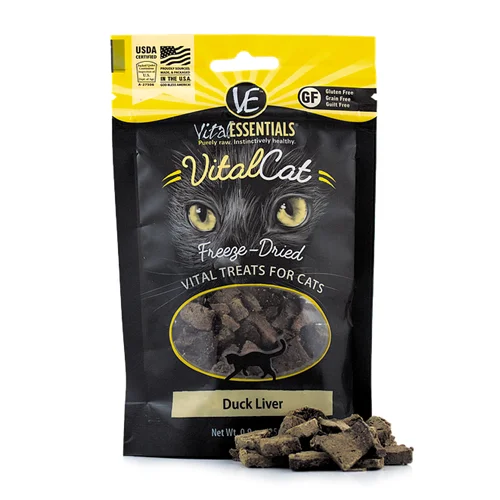 Vital Essentials Freeze Dried Duck Liver Treats for Cats