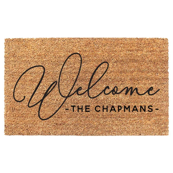 Welcome Custom Last Name Doormat