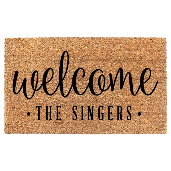 Welcome Custom Last Name Doormat