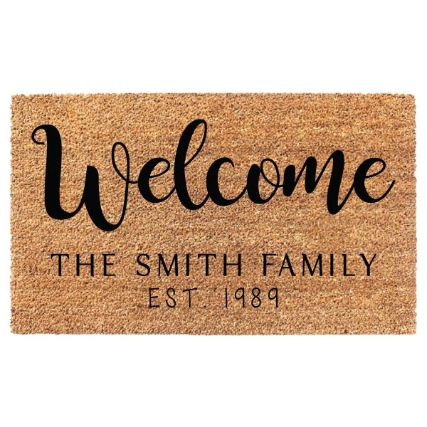 Welcome Custom Family Doormat