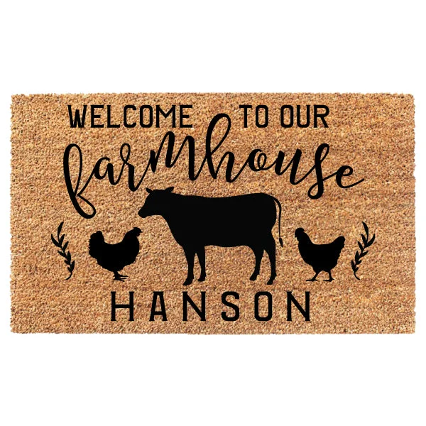 Welcome To Our Farmhouse Custom Doormat