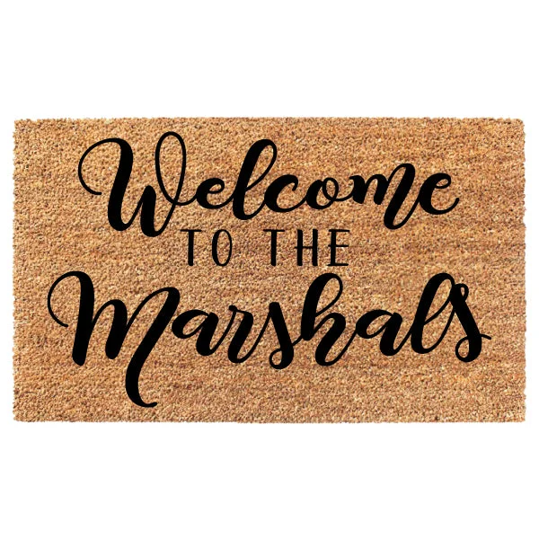 Welcome Family Name Custom Doormat