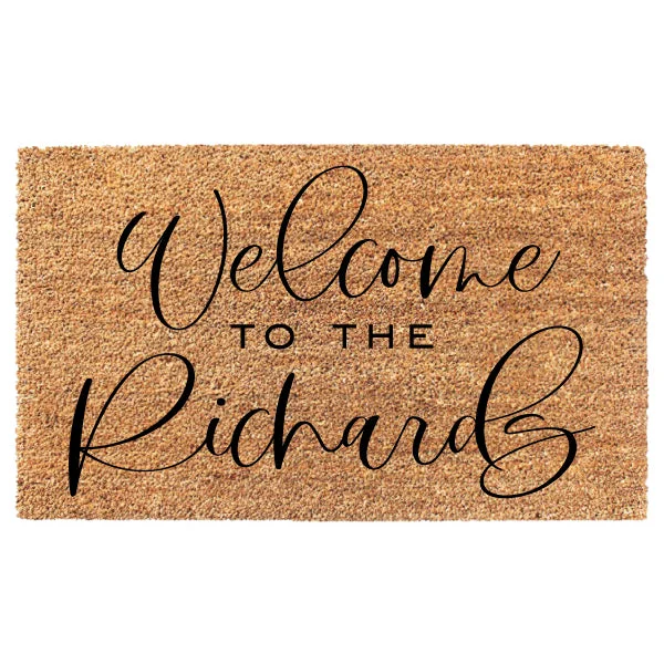 Welcome To Family Custom Doormat