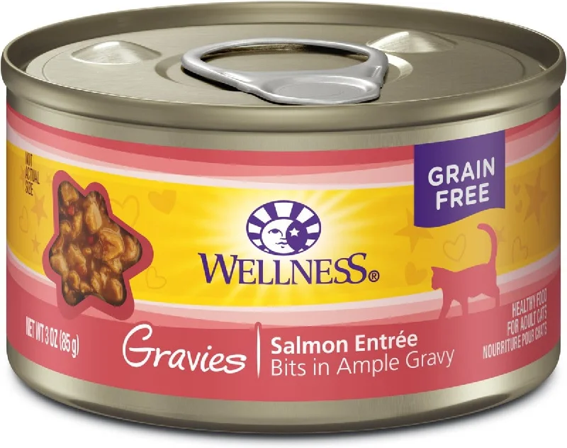 Wellness Natural Grain Free Gravies Salmon Dinner Canned Cat Food