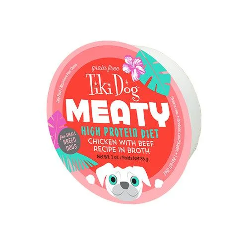 Wet Dog Food - Meaty - Chicken with Beef in Broth - 3 oz