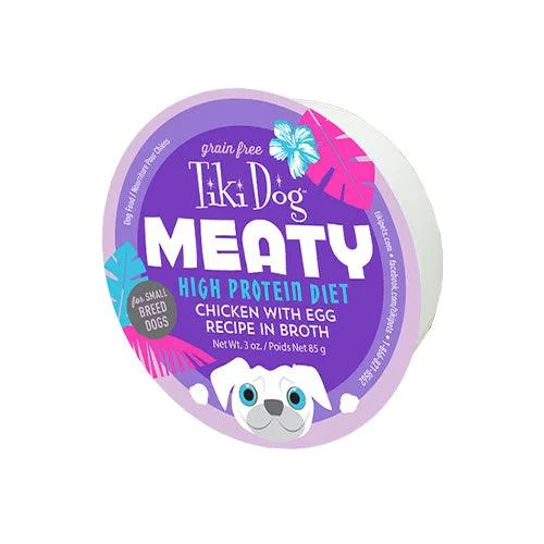 Wet Dog Food - Meaty - Chicken with Egg in Broth - 3 oz