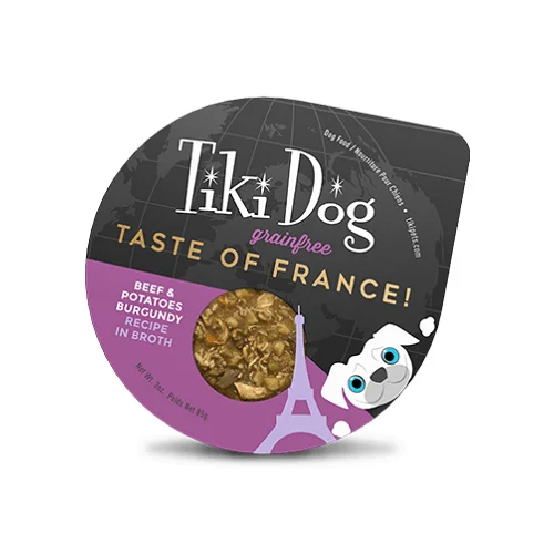 Wet Dog Food - PETITES TASTE OF THE WORLD - French Beef Burgundy - 3 oz cup