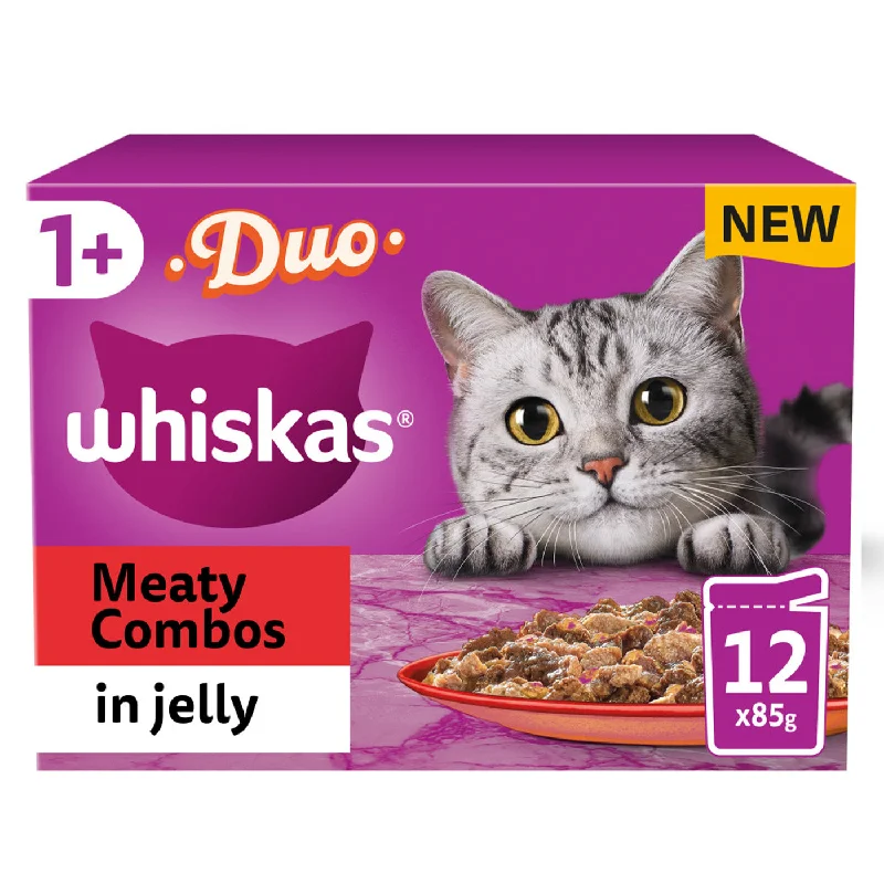 Whiskas 1+ Cat Duo Meaty Combos in Jelly (12x85g)