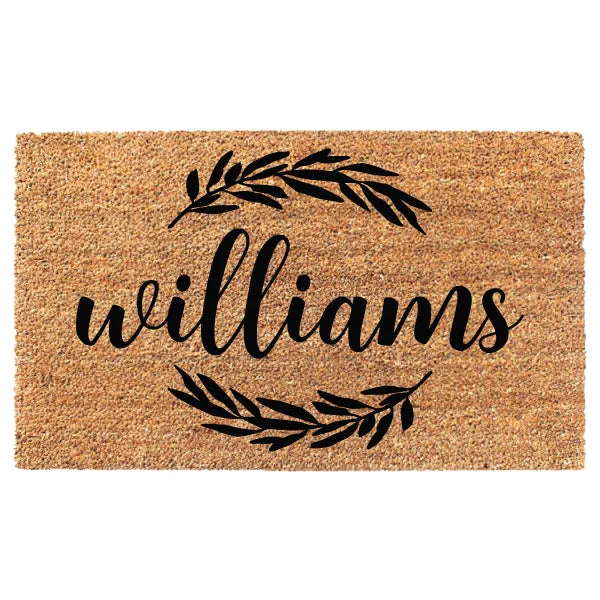 Last Name Laurel Custom Doormat