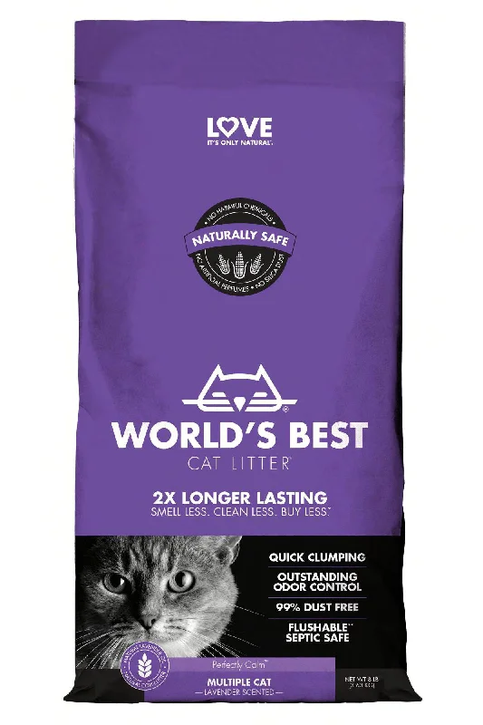 World's Best Multi-Cat Lavender Scented Cat Litter, 28 lb